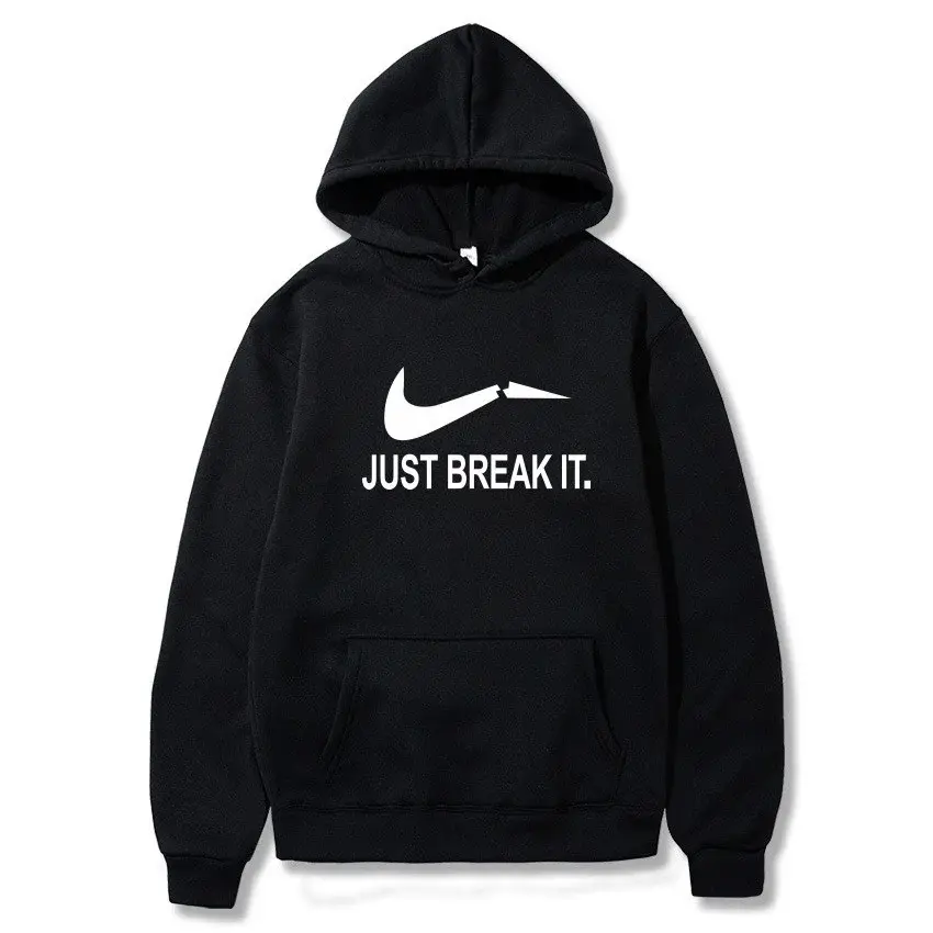 Red Fleece Hoodie for Men Just Break It — feature 5