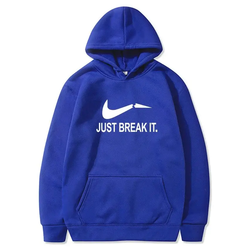 Red Fleece Hoodie for Men Just Break It — feature 6