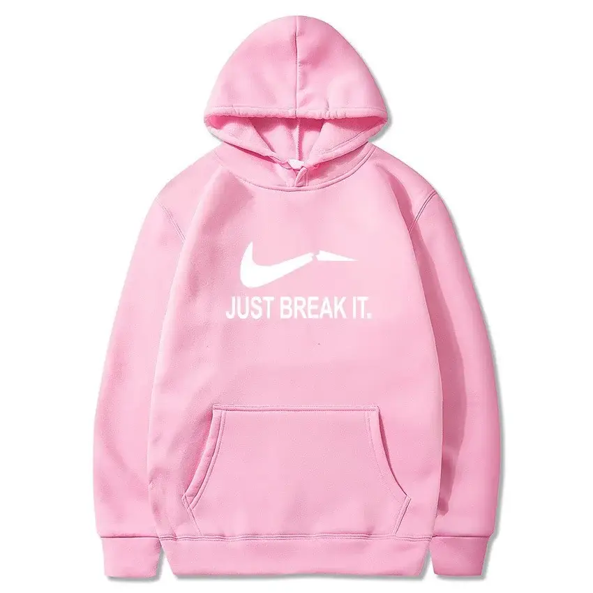 Red Fleece Hoodie for Men Just Break It — feature 9