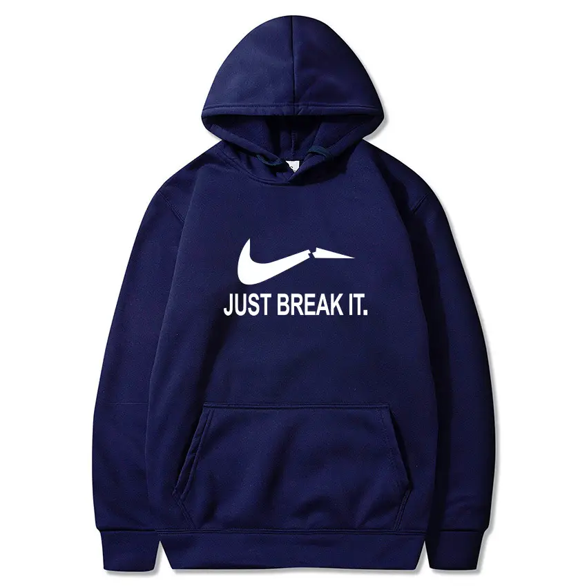 Red Fleece Hoodie for Men Just Break It - Image 10
