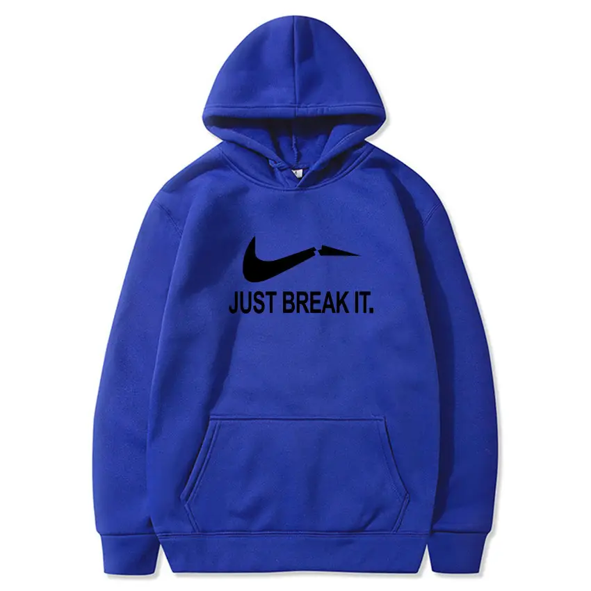 Red Fleece Hoodie for Men Just Break It - Image 14