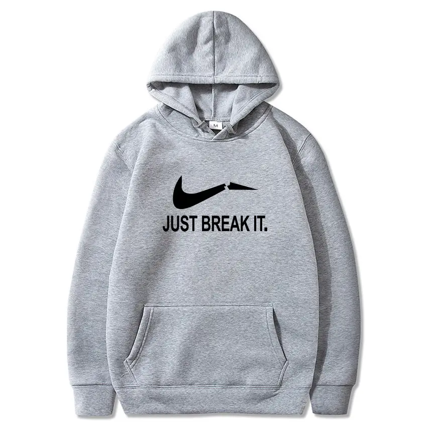 Red Fleece Hoodie for Men Just Break It - Image 16