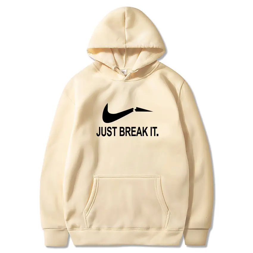 Red Fleece Hoodie for Men Just Break It - Image 21