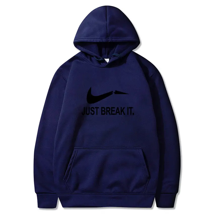 Red Fleece Hoodie for Men Just Break It - Image 22
