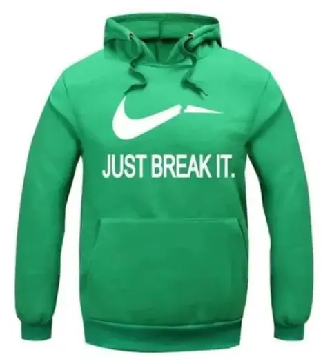 Red Fleece Hoodie for Men Just Break It - Image 25