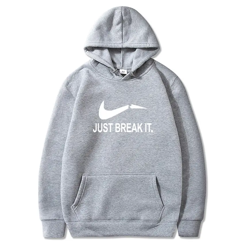 Red Fleece Hoodie for Men Just Break It - Image 4
