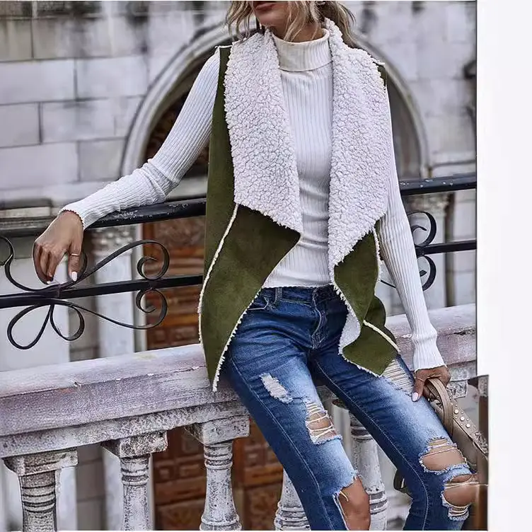2022 White Suede Sleeveless Vest Jacket Large - Image 6
