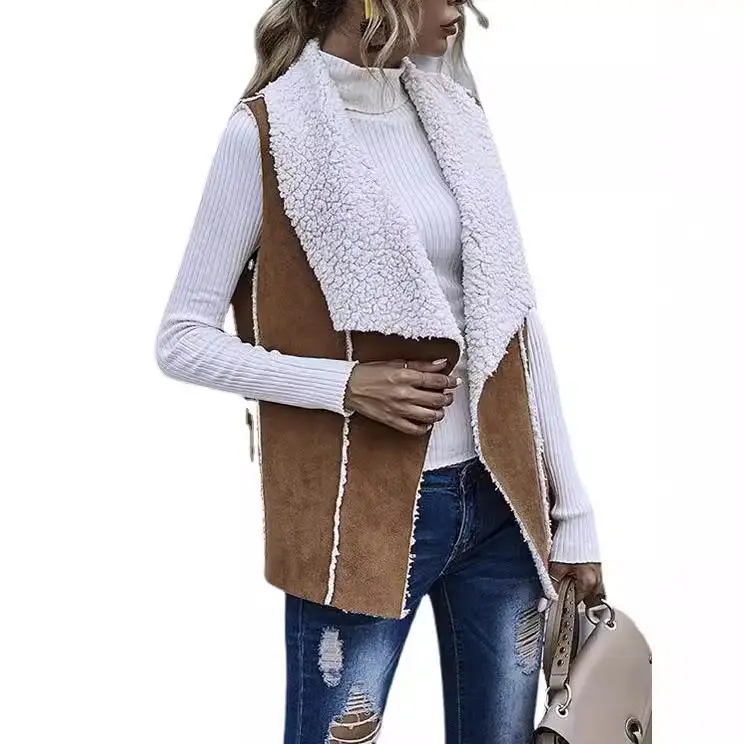 2022 White Suede Sleeveless Vest Jacket Large - Image 8