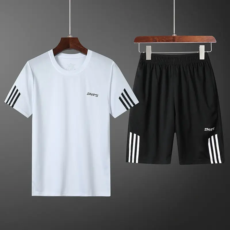 Men Blue Running Shorts Set with Black Shorts - Image 8