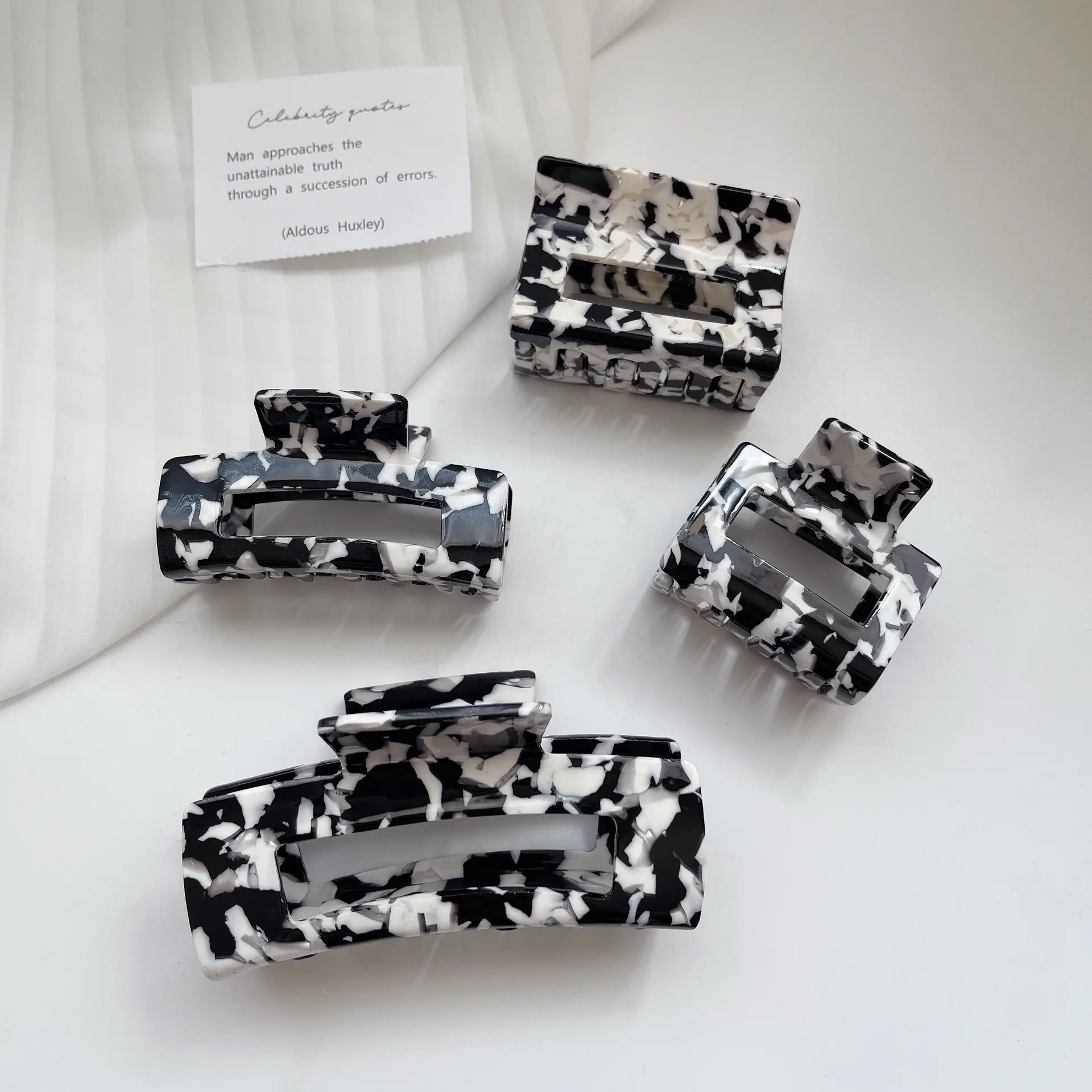 Xingyi Retro Cow Color Hair Clip Black White - Image 8