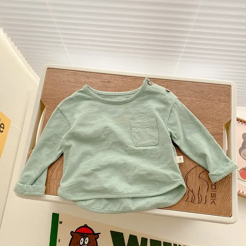Boys' Bamboo Cotton T-Shirt Pink Beige 0-3Yr