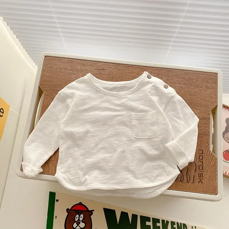 Boys' Bamboo Cotton T-Shirt Pink Beige 0-3Yr