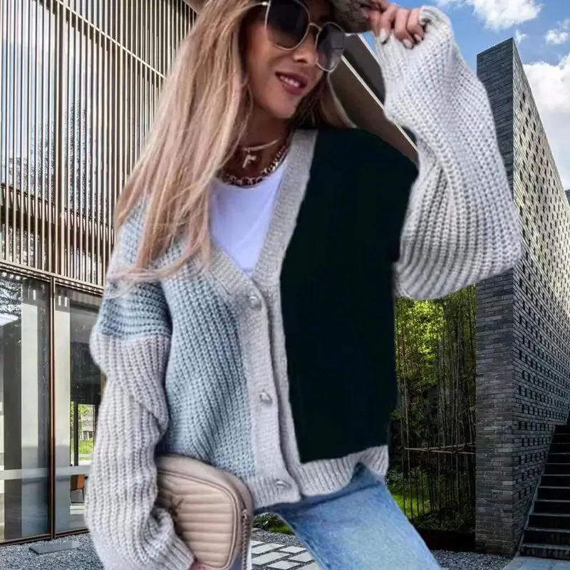Women V-Neck Loose Sweater 2022 Autumn - Image 2