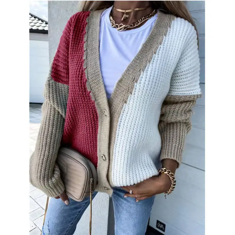 Women V-Neck Loose Sweater 2022 Autumn - Image 4