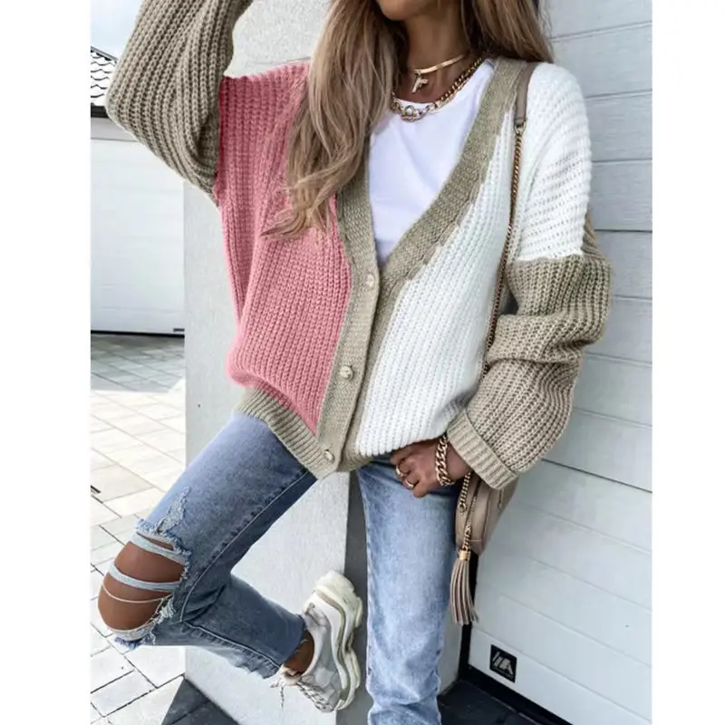 Women V-Neck Loose Sweater 2022 Autumn - Image 3
