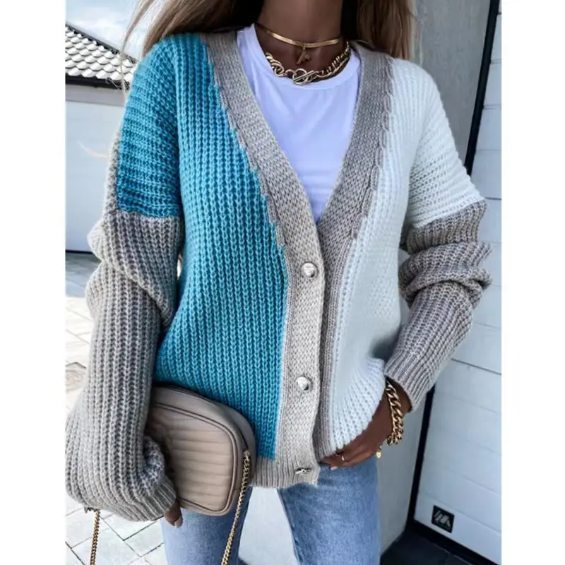 Women V-Neck Loose Sweater 2022 Autumn - Image 5