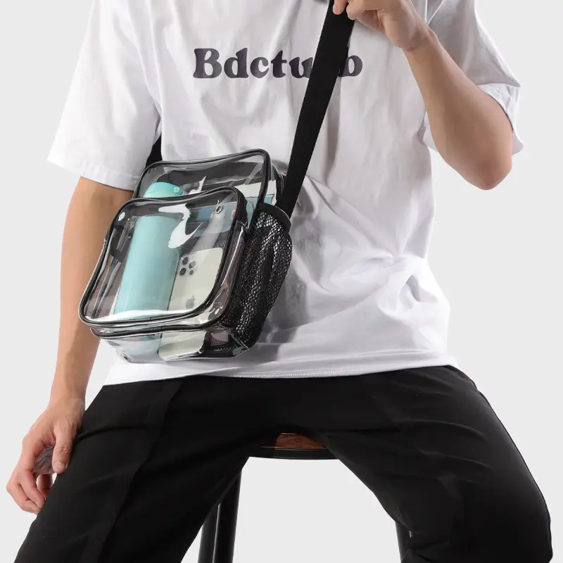 Transparent Waterproof Crossbody Bag for Men
