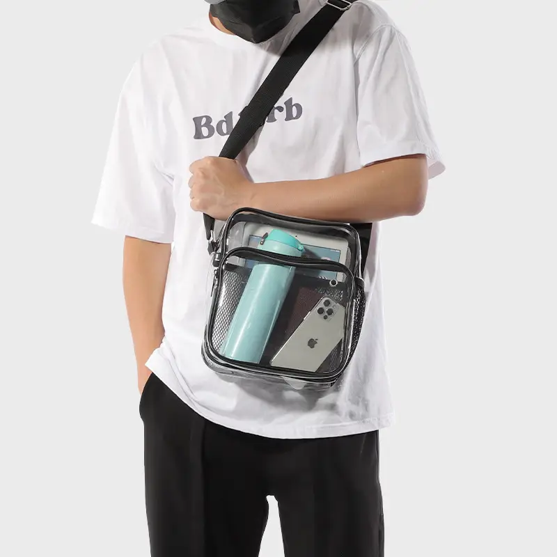 Transparent Waterproof Crossbody Bag for Men