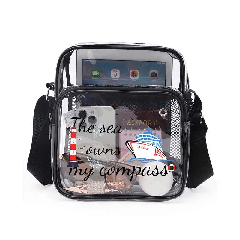 Transparent Waterproof Crossbody Bag for Men