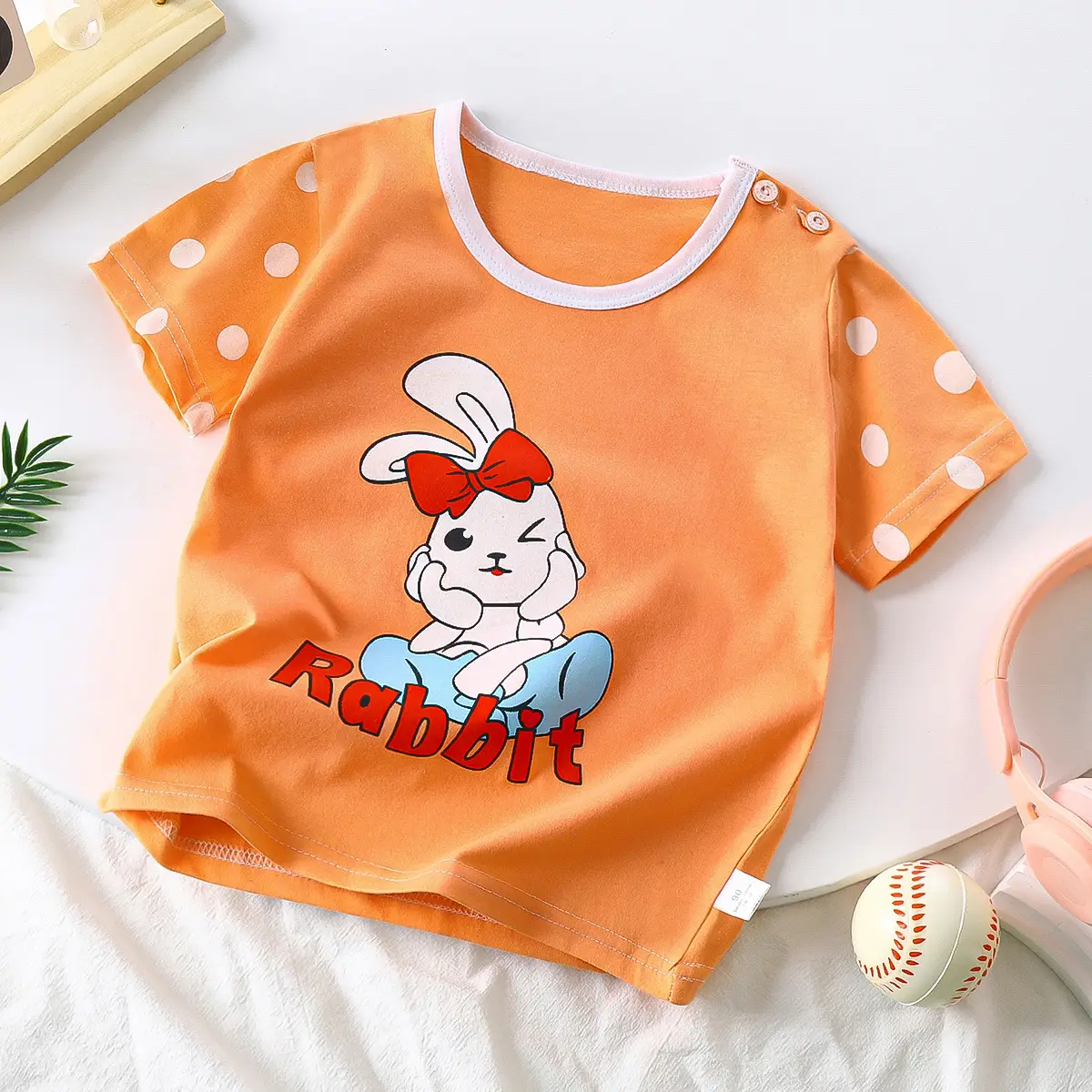 White Baby T-Shirt with Smile Graphic 2026 Kids Wear - Image 11