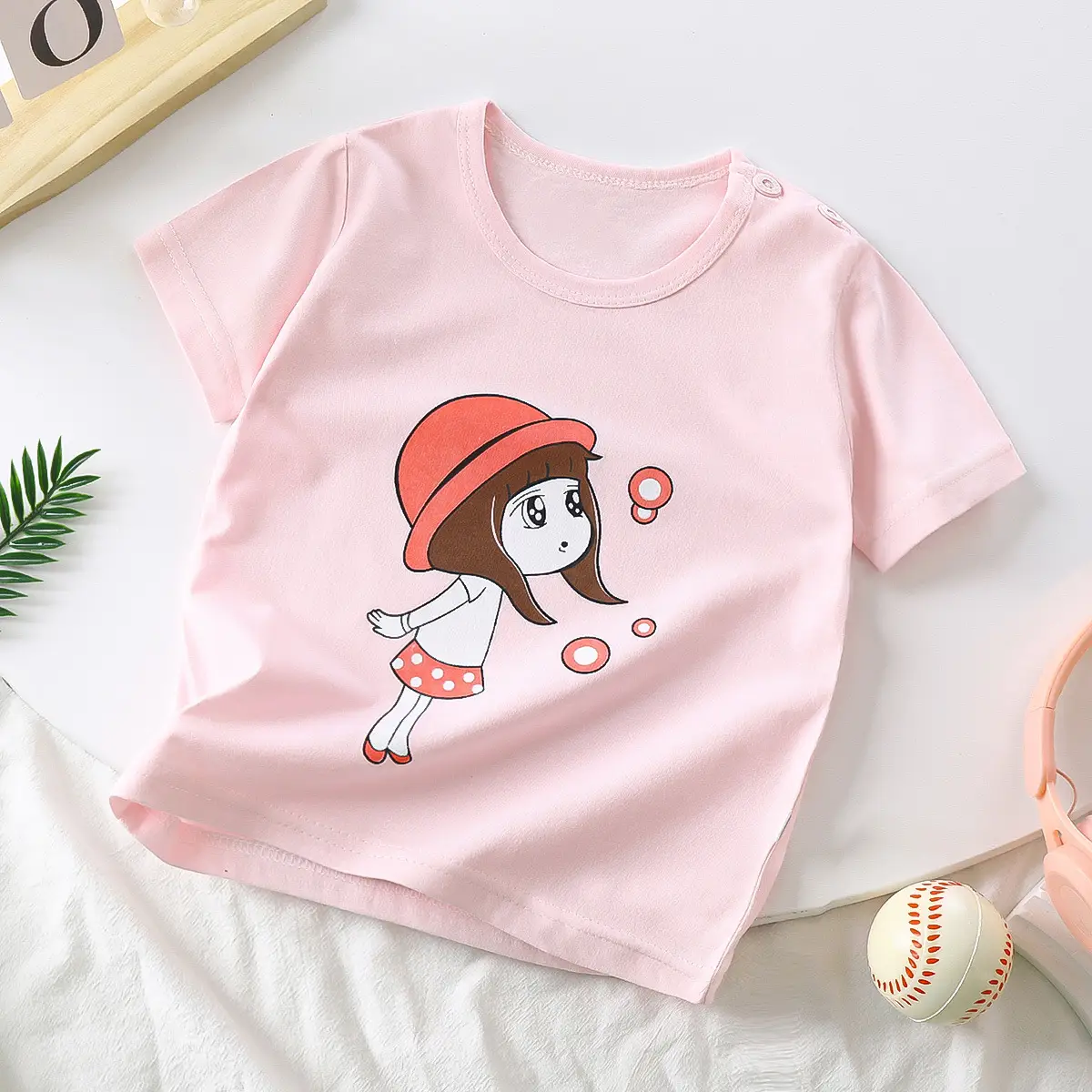 White Baby T-Shirt with Smile Graphic 2026 Kids Wear - Image 13