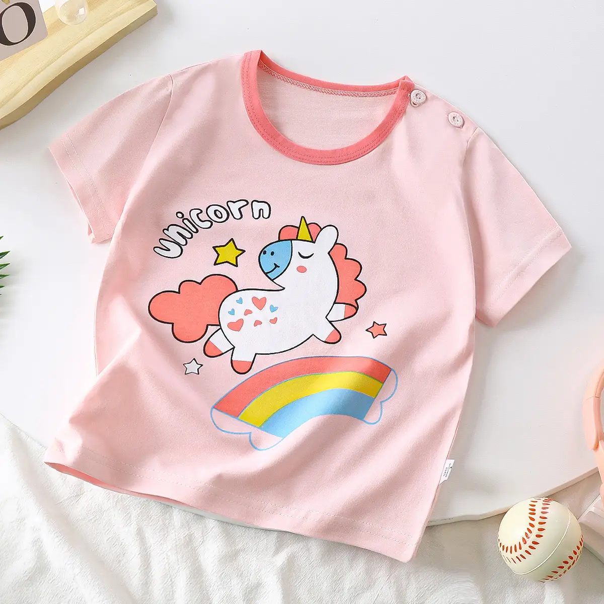 White Baby T-Shirt with Smile Graphic 2026 Kids Wear - Image 18