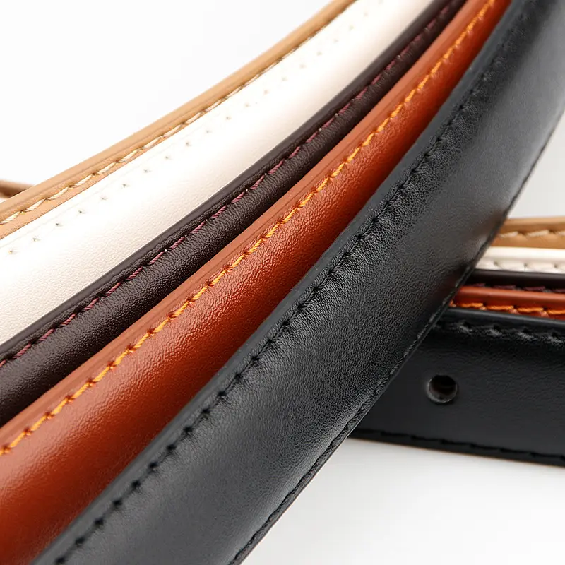 Women's Brown Heart Buckle Dress Belt