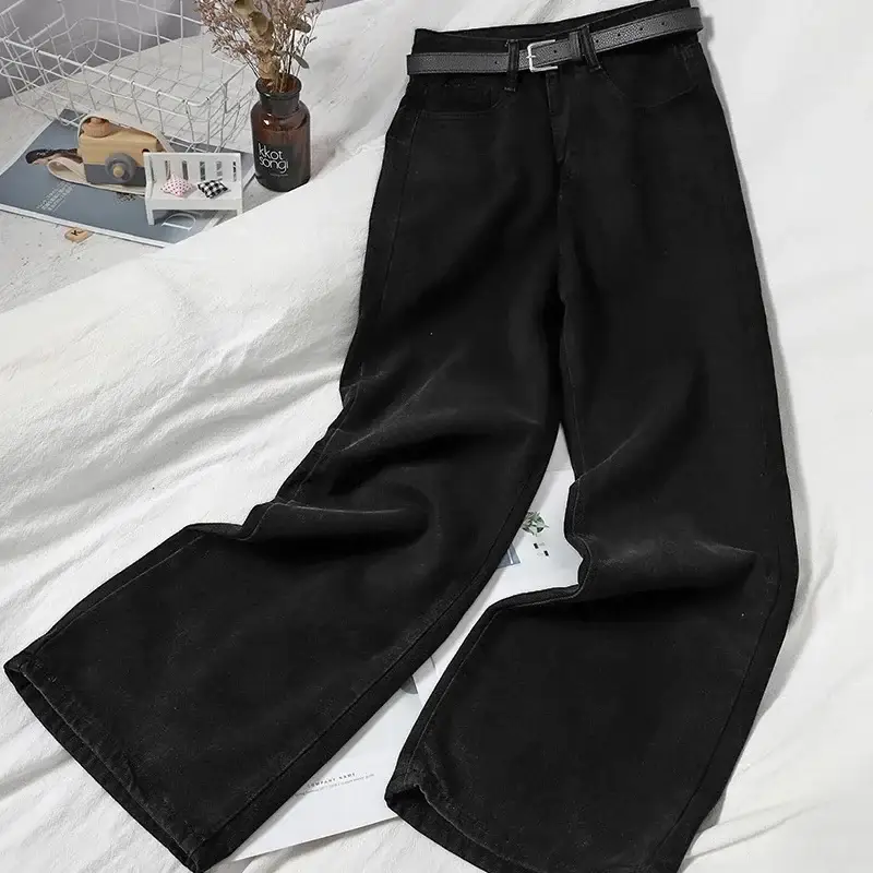 Vintage Light Blue Wide Leg Jeans for Women