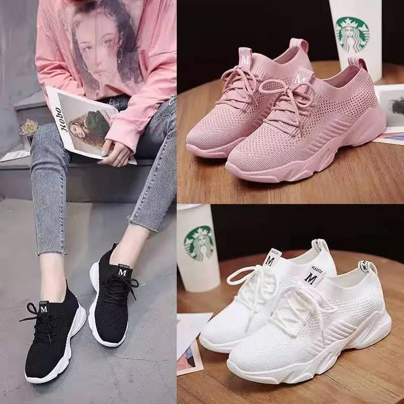 Manufacturer Wholesale 2025 Sports Shoes Women's Shoes Flats Spring and Summer New Mesh Breathable Shoes Women's Casual Shoes Women's Fashion