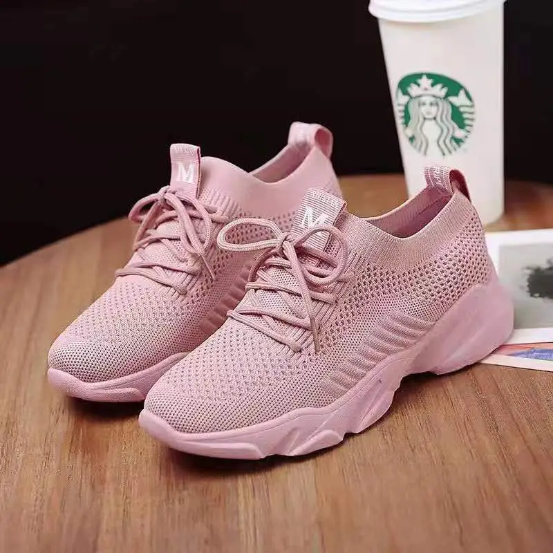Manufacturer Wholesale 2025 Sports Shoes Women's Shoes Flats Spring and Summer New Mesh Breathable Shoes Women's Casual Shoes Women's Fashion