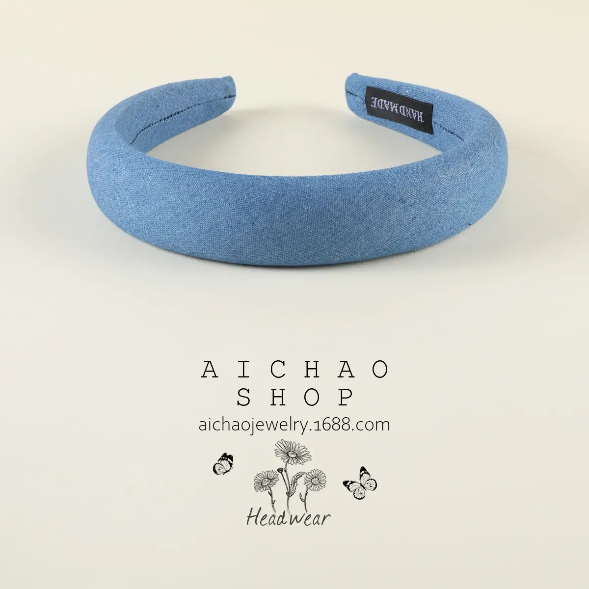 Blue Velvet Cranial Headband for Women - Image 19