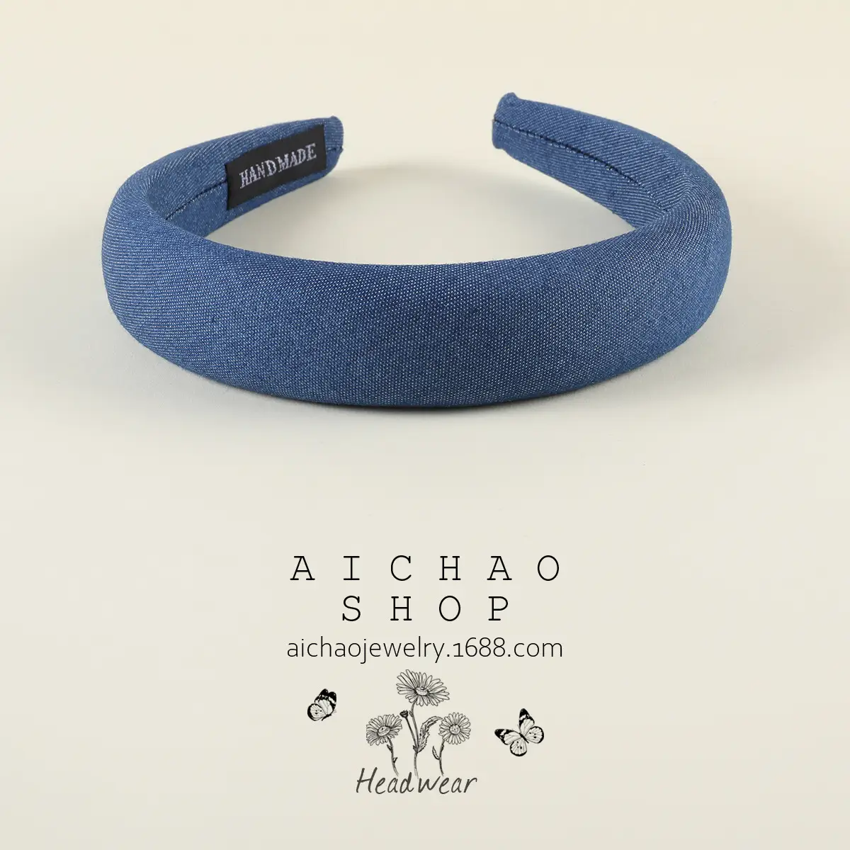 Blue Velvet Cranial Headband for Women - Image 20