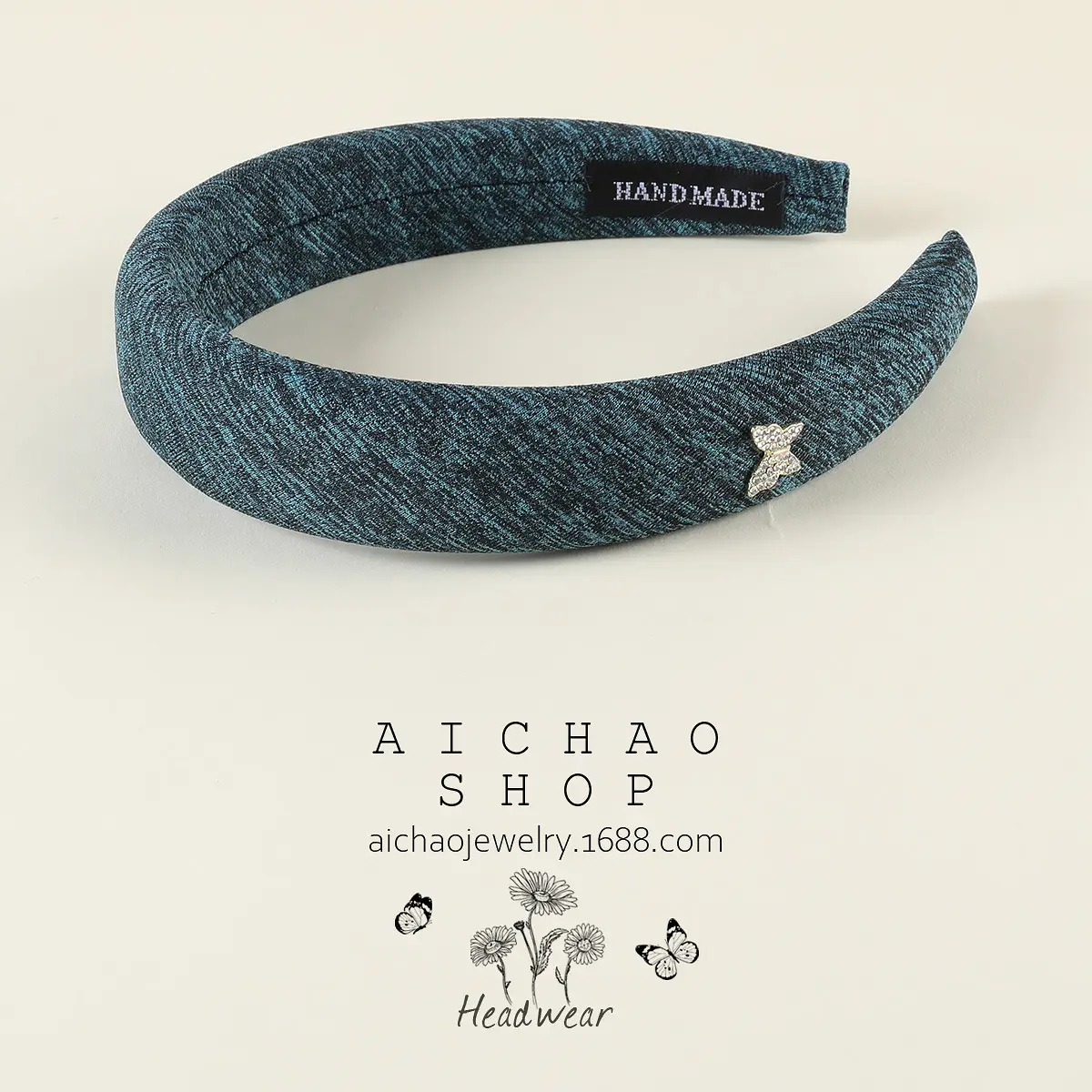 Blue Velvet Cranial Headband for Women - Image 94