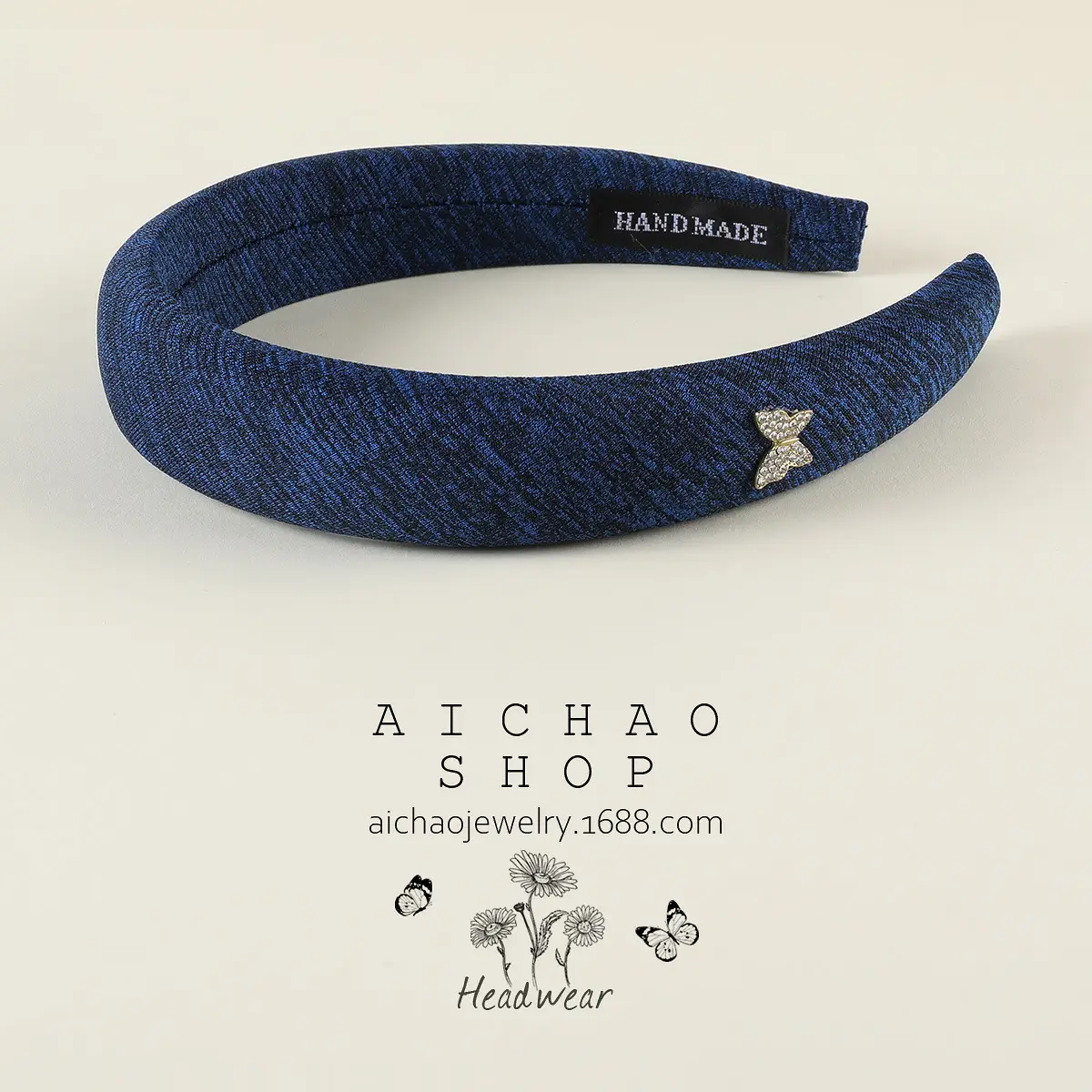 Blue Velvet Cranial Headband for Women - Image 99