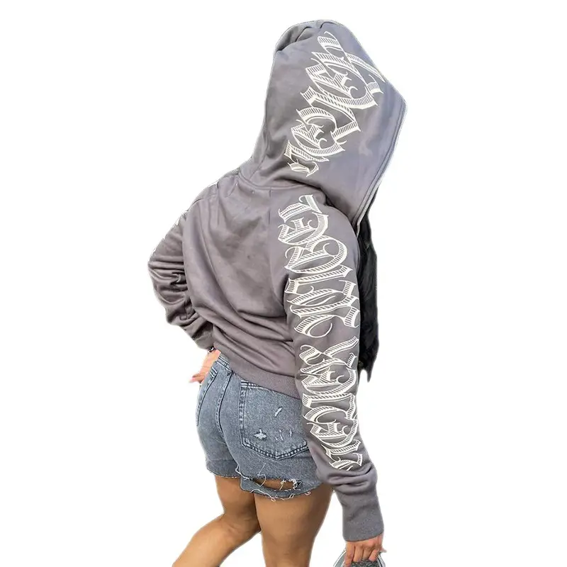2024 Women's Letter Print Hooded Sweatshirt - Image 8