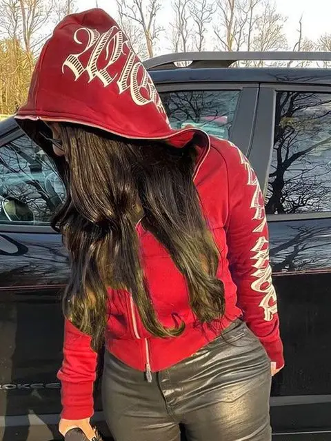 2024 Women's Letter Print Hooded Sweatshirt — feature 13