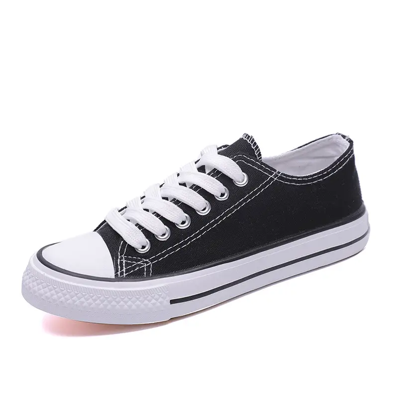 Ins Trendy Korean Style Low-Top Canvas Shoes for Women, Classic Evergreen Student Sneakers, Retro Harajuku Couple Shoes A01