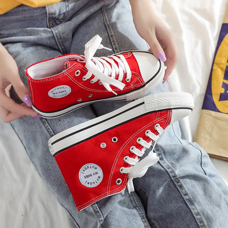 Ins Trendy Korean Style Low-Top Canvas Shoes for Women, Classic Evergreen Student Sneakers, Retro Harajuku Couple Shoes A01
