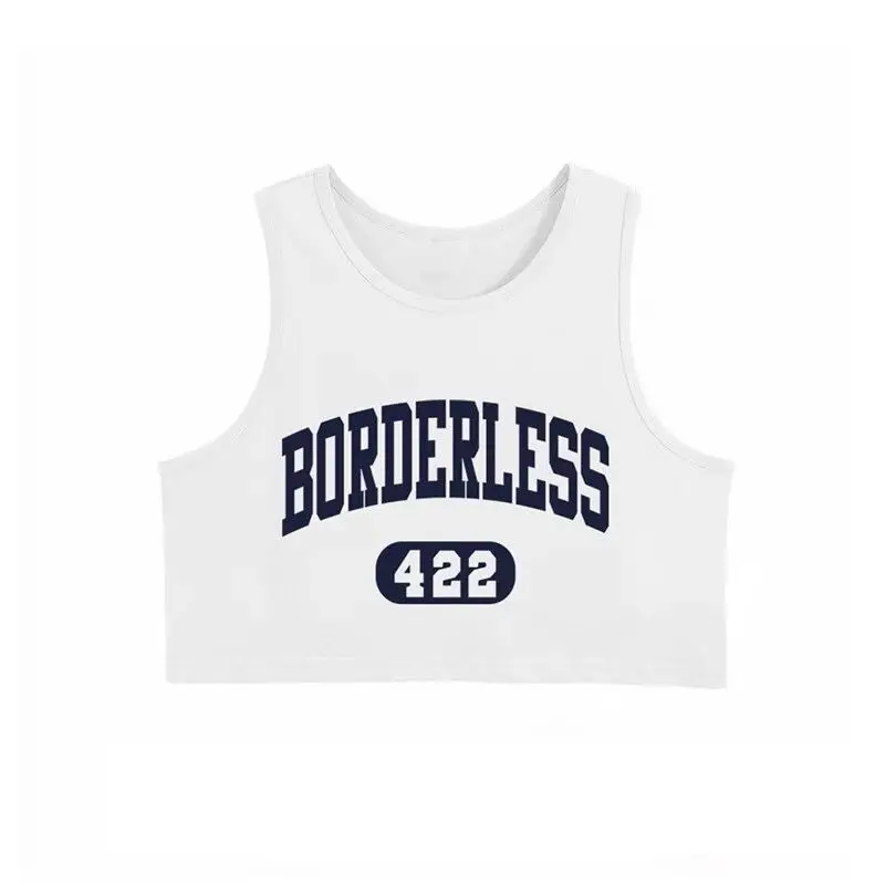 Women's Borderless 422 Sleeveless Vest White - Image 2