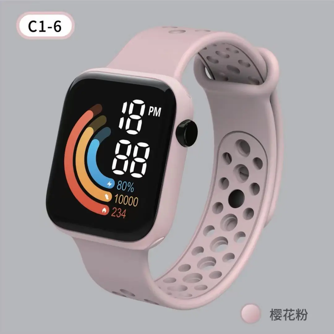 C1-6 Kids Digital Watch Mint Green Rainbow Display — feature 4