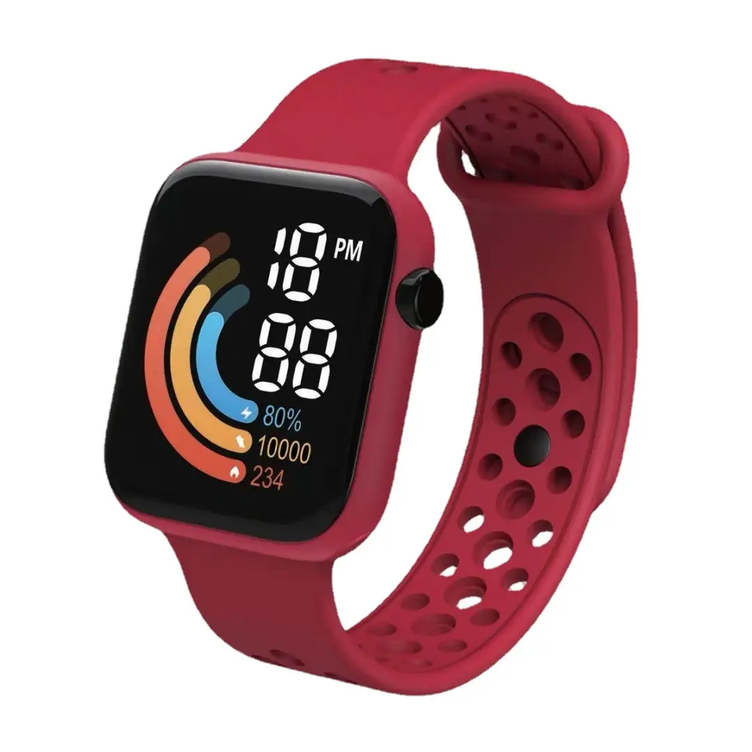 C1-6 Kids Digital Watch Mint Green Rainbow Display - Image 11