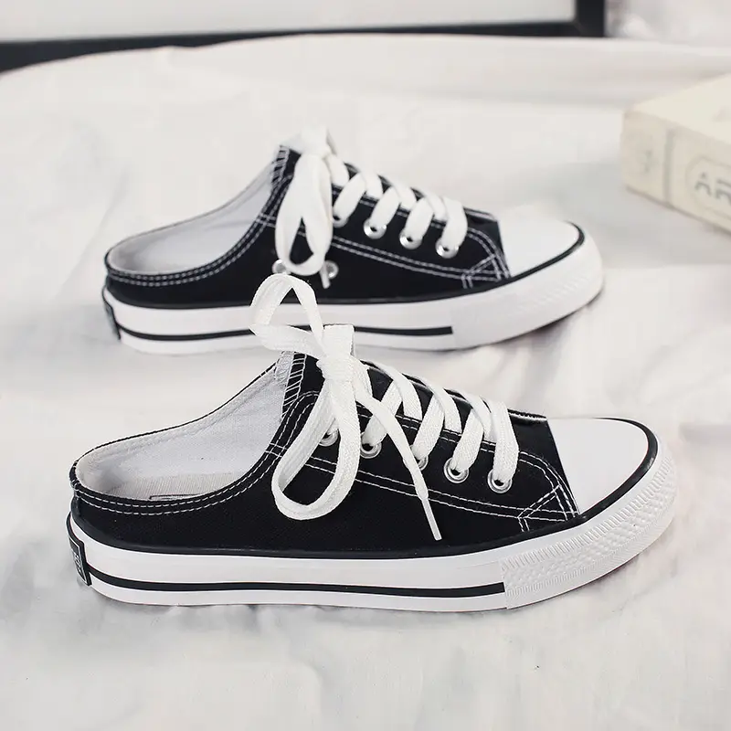 Women Canvas Casual Sneakers Maroon White Sole - Image 2