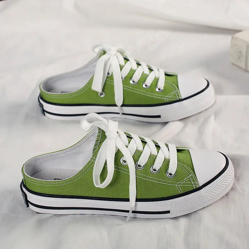 Women Canvas Casual Sneakers Maroon White Sole - Image 5