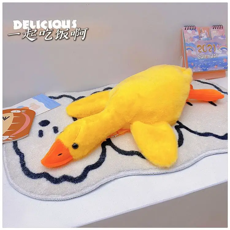 Cute Plush Goose Crossbody Bag Yellow White — feature 31