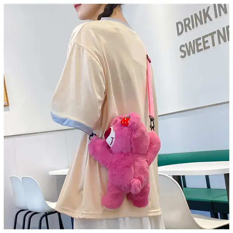 Cute Pink Bear Crossbody Bag for Girls — feature 12