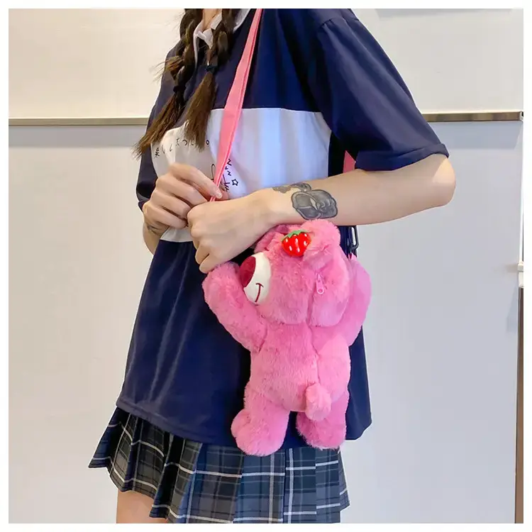 Cute Pink Bear Crossbody Bag for Girls — feature 15