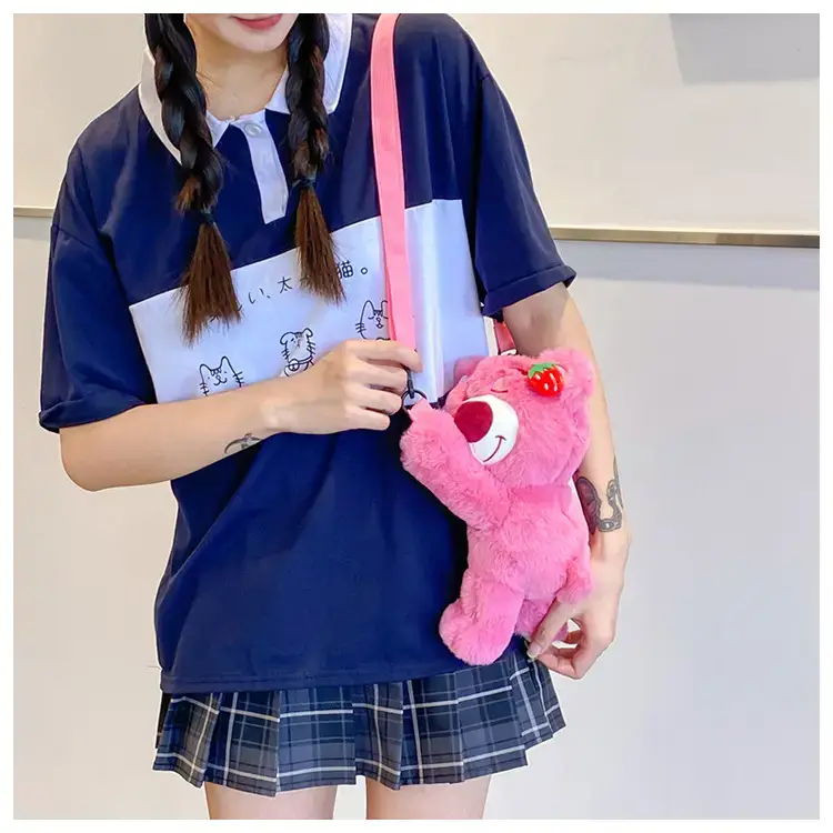 Cute Pink Bear Crossbody Bag for Girls — feature 16