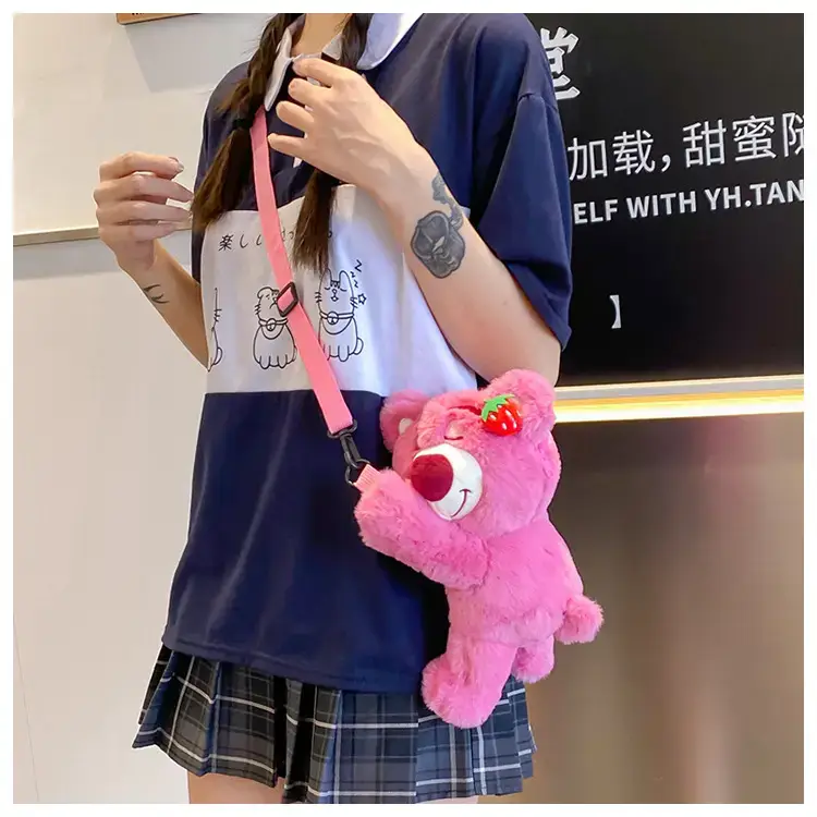 Cute Pink Bear Crossbody Bag for Girls — feature 20