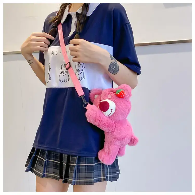 Cute Pink Bear Crossbody Bag for Girls — feature 21