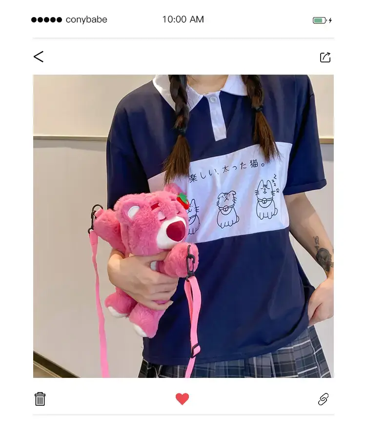 Cute Pink Bear Crossbody Bag for Girls — feature 4